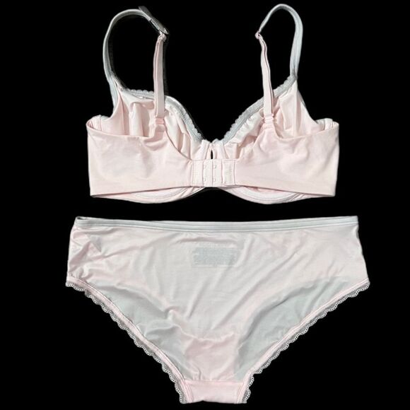 Victorias Secret Set Body Supersoft Unline Demi bra & Hiphugger panty Pink 36C/L - Picture 4 of 4